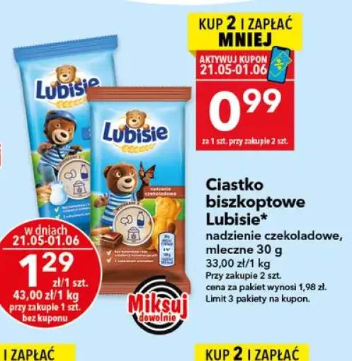 Ciastko biszkoptowe Lubisie mleczne