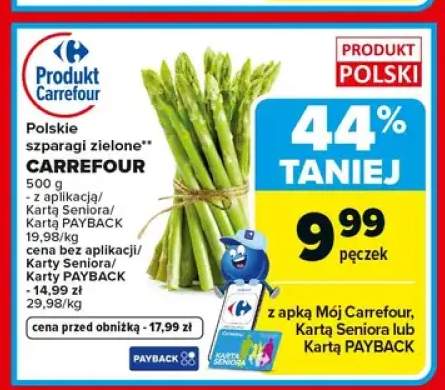 Polskie szparagi zielone Carrefour