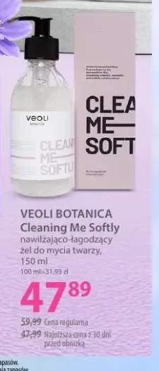 Nawilżająco-łagodzący żel do mycia twarzy VEOLI BOTANICA Cleaning Me Softly