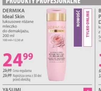 Luksusowe różane mleczko do demakijażu DERMIKA Ideal Skin