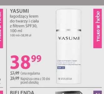 Łagodzący krem do twarzy i ciała z filtrem SPF30 YASUMI