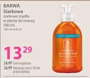 Siarkowe mydło w płynie do twarzy BARWA Siarkowa
