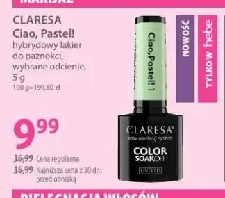 Hybrydowy lakier do paznokci CLARESA Ciao, Pastel!