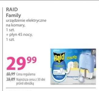 Urządzenie elektryczne na komary + płyn 45 nocy RAID Family