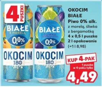 Piwo bezalkoholowe Okocim Białe