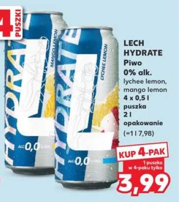 Piwo bezalkoholowe Lech Hydrate Mango Lemon 4-pak 0,5l