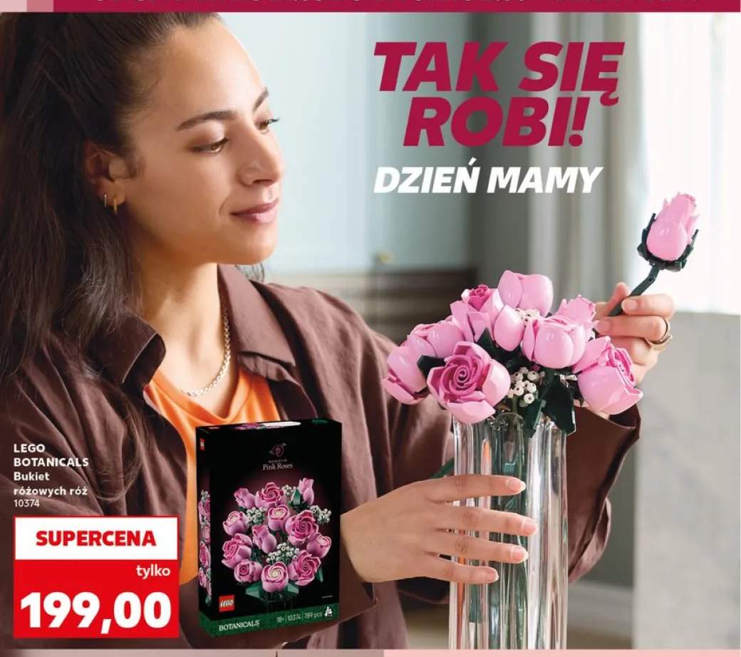 Klocki LEGO BOTANICALS Bukiet różowych róż 10374