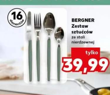 Zestaw sztućców ze stali nierdzewnej BERGNER 16 elementów