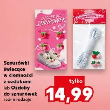 Sznurówki świecące w ciemności z ozdobami