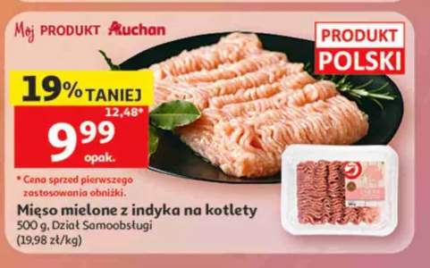 Mięso mielone z indyka na kotlety Auchan