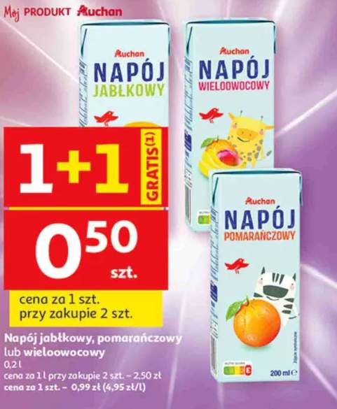 Napój jabłkowy Auchan 0,2l
