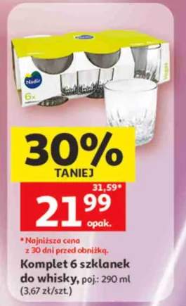 Komplet 6 szklanek do whisky Nadir 290ml