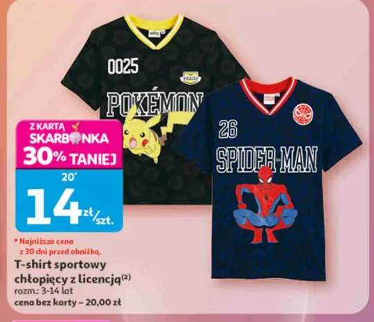 T-shirt sportowy chłopięcy z licencją Inextenso