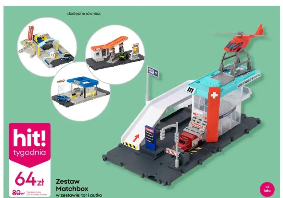 Zestaw Matchbox w zestawie: tor i autko