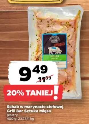 Schab w marynacie ziołowej Grill Bar Sztuka Mięsa plastry