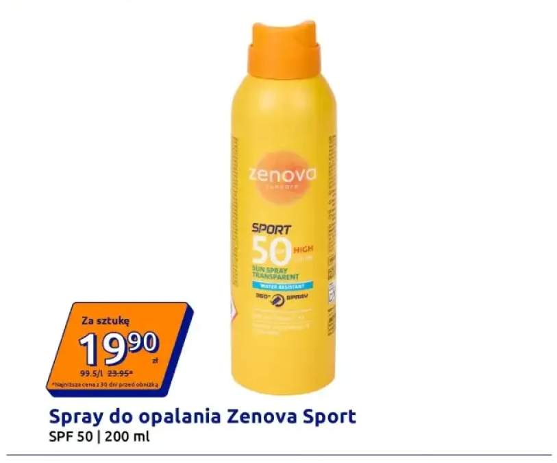 Spray do opalania Zenova Sport SPF 50