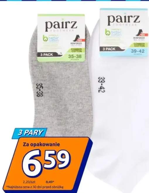 Skarpetki stopki Pairz męskie 3-pak