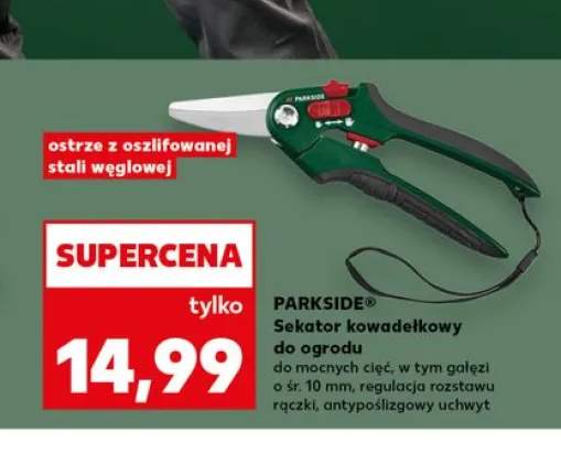 Sekator kowadełkowy do ogrodu PARKSIDE do gałęzi o śr. 10mm
