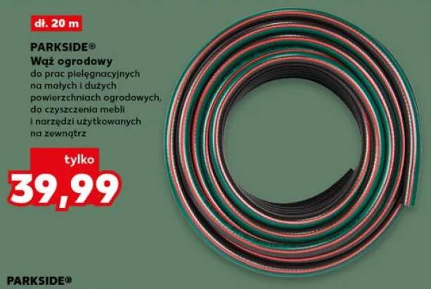Wąż ogrodowy PARKSIDE dł. 20m