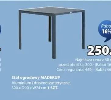 Stół ogrodowy MADERUP S90 x D90 x W74cm