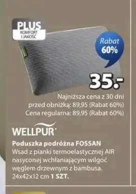 Poduszka podróżna WELLPUR FOSSAN 24x42x12cm