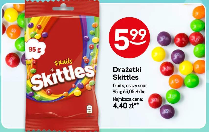 Drażetki Skittles fruits