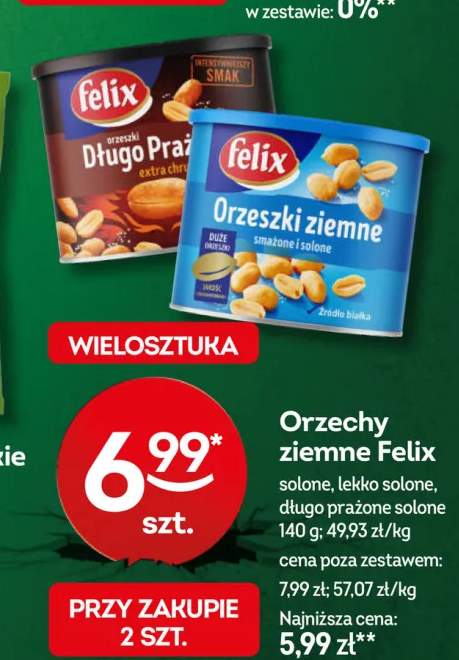 Orzechy ziemne Felix długo prażone solone