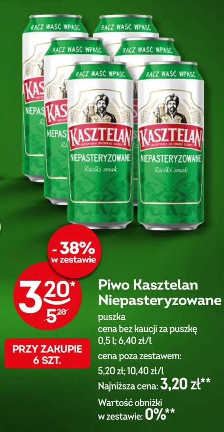 Piwo Kasztelan Niepasteryzowane