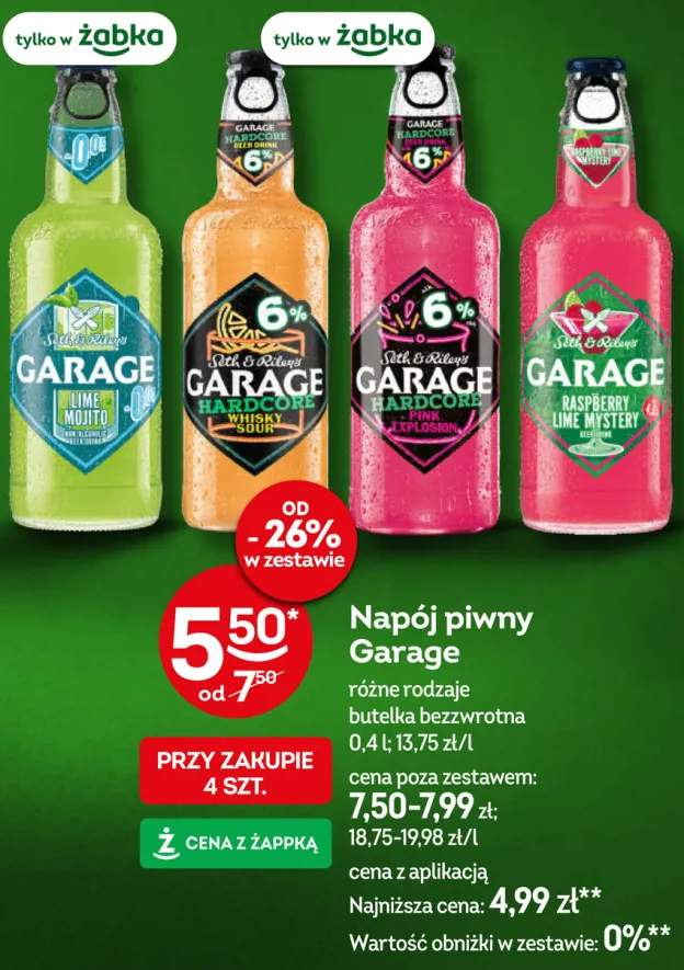 Napój piwny Garage Lime Mojito 0,0%