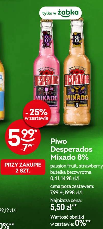 Piwo Desperados Mixado 8%