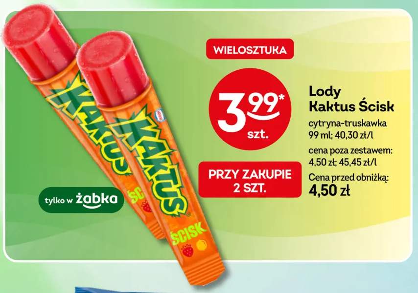 Lody Kaktus Ścisk cytryna-truskawka