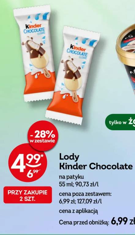 Lody na patyku Kinder Chocolate