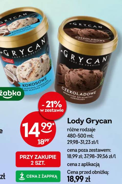Lody kokosowe Grycan