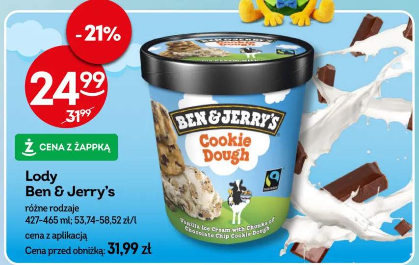 Lody Ben & Jerry's Cookie Dough