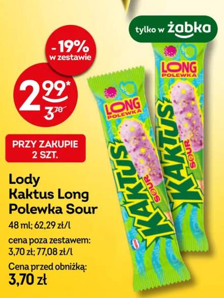 Lody Kaktus Long Polewka Sour
