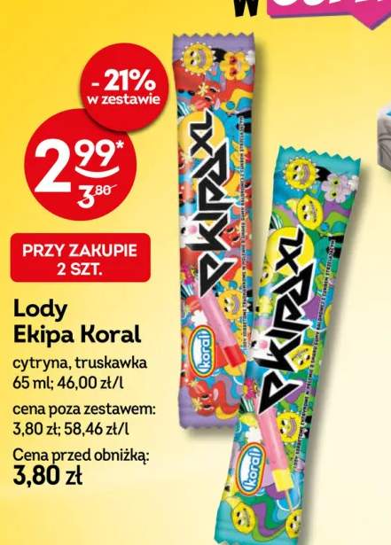 Lody Ekipa Koral cytryna