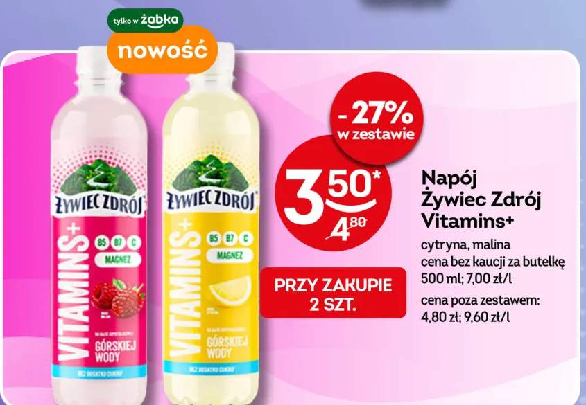Napój Żywiec Zdrój Vitamins+ cytryna