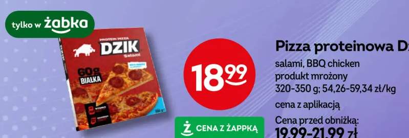 Pizza proteinowa Dzik salami