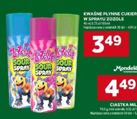 Kwaśne płynne cukierki w sprayu Zozole blue berry