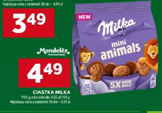 Ciastka Milka mini animals
