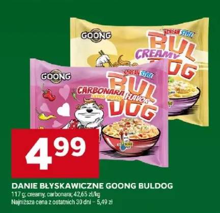 Danie błyskawiczne Goong Buldog Carbonara