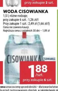 Woda Cisowianka Niegazowana