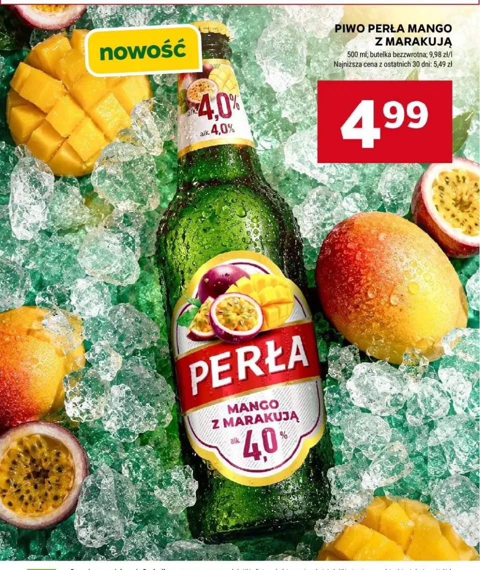 Piwo Perła Mango z Marakują butelka bezzwrotna