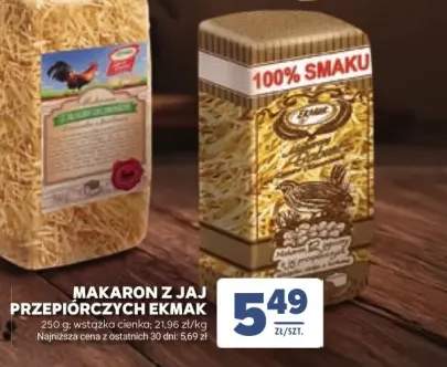 Makaron z jaj przepiórczych wstążka cienka EkMak
