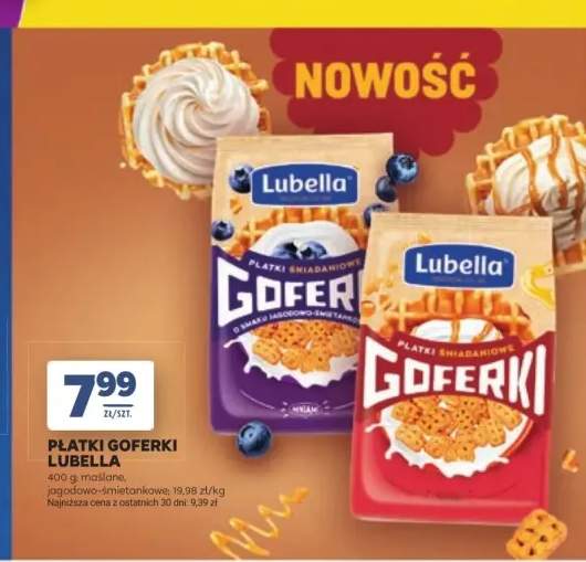 Płatki śniadaniowe Goferki Lubella jagodowo-śmietankowe