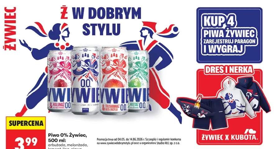Piwo bezalkoholowe Żywiec 0% arbużada