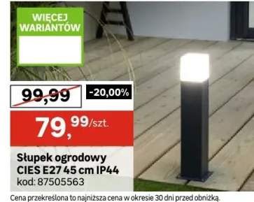 Kinkiet zewnętrzny ogrodowy Cies E27 antracytowy IP54 Inspire
