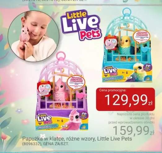 Zabawka Papużka w klatce Little Live Pets