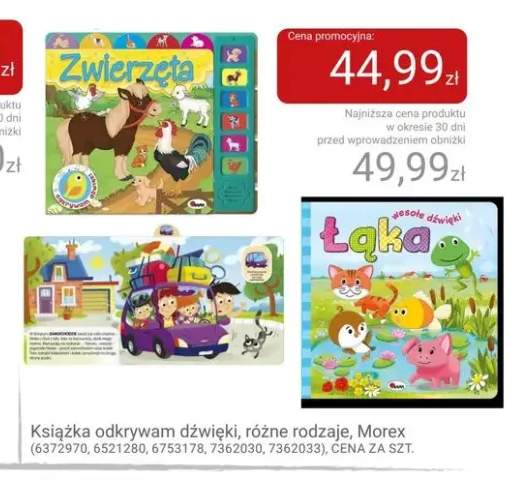 Książka odkrywam dźwięki Zwierzęta Morex