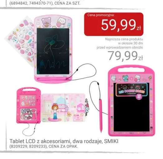 Tablet LCD z akcesoriami SMIKI
